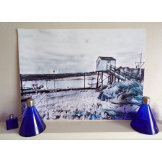 Boat Yard Wells-Next-The-Se Norfolk Art Print A4 Size Matt Finish 