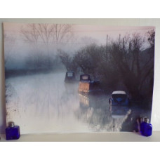 Boats Well Creek Early Moring Norfolk Fens Photograph Print A4 Size  