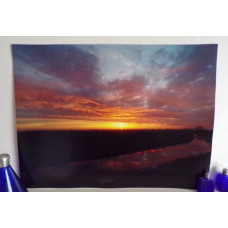 Yellow Pink Sunrise Nordelph Well Creek Norfolk Photograph Print A4 Size 