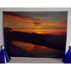 Orange Sunset Nordelph Well Creek Norfolk Photograph Print A4 Size 