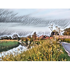 Summer Well Creek Nordelph Norfolk Art Print A4 Size Matt Finish 