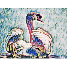 Pretty Swan Art Print A4 Size Matt Finish 