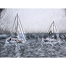 Sailing Boats Suffolk Art Print A4 Size Matt Finish 