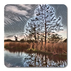 Norfolk Broads Windmill at Sunset Art Print A4 Size Matt Finish 