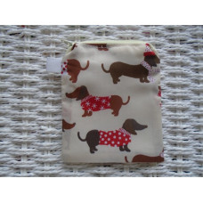 Winter Sausage Dog Purse or Card Holder