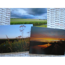 Fields & Sunrise Norfolk Fens Nordelph Photograph Greetings Cards Pack 3 A5 Size 