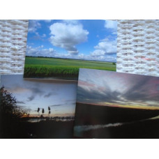 Clouds Fields Sunrise Norfolk Fens Photograph Greetings Cards Pack 3 A5 Size 