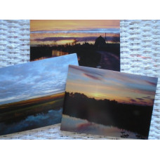 Sunrise & Fields Photograph Greetings Cards Pack 3 A5 Size 