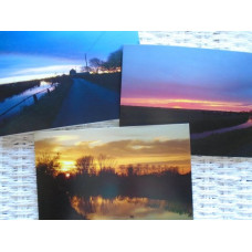 Winter Sunsets & Sunrises Norfolk Fens Photograph Greetings Cards Pack 3 A5 Size 