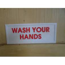 Wash Your Hands Adhesive Sign  