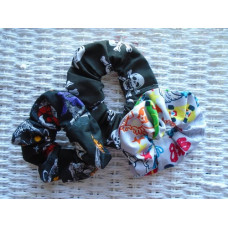 Pirate Skulls & Skate Boarding Scrunchies Pack of 3