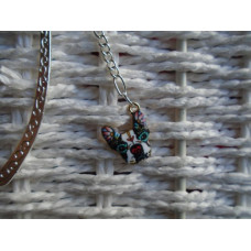 French Bulldog Bulldogs Silver Plated Bookmark with Enamel Charm 