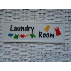 Laundry Room Sign Self Adhesive 