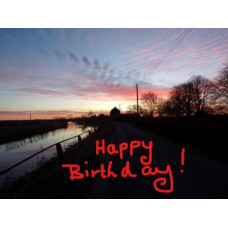 Sunrise Happy Birthday Card A5 Size With Envelope Norfolk (b)
