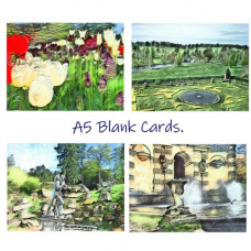 Chartwell House Art Greeting Cards Pack 4 Blank Inside 