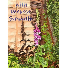 Foxglove With Deepest Sympathy Card Blank Inside A5 Size  