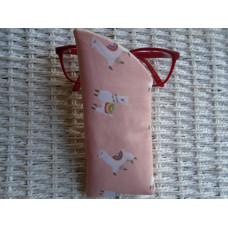 Llama Alpaca Pink Glasses Case 