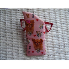 Pink Chihuahua Glasses Case 