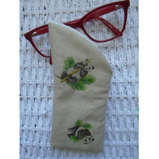 Panda Hessian Glasses Case 