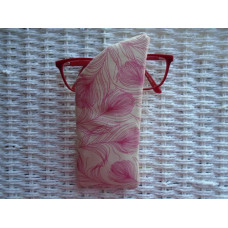 Pink Feathers Glasses Case 