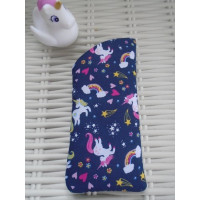 Blue Rainbow Unicorn Glasses Case 