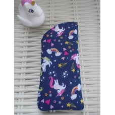 Blue Rainbow Unicorn Glasses Case 