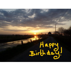 Sunrise Happy Birthday Card A5 Size With Envelope Norfolk 