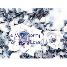 Roses So Very Sorry For Your Loss Sympathy Card Blank Inside A5 Size 