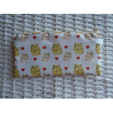Love Hamster Pencil Case Or Small Make Up Bag 