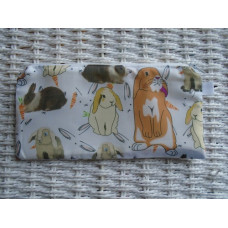 Rabbits Pencil Case Or Small Make Up Bag 