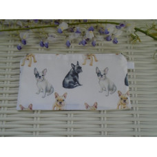 French Bulldog Cotton Pencil Case Or Small Make Up Bag 
