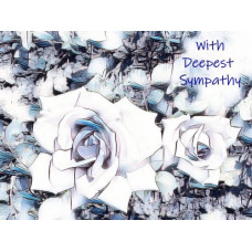 With Deepest Sympathy Card Blank Inside A5 Size Roses 