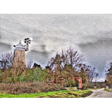 Denver Mill Norfolk Art Print A4 Size Matt Finish 